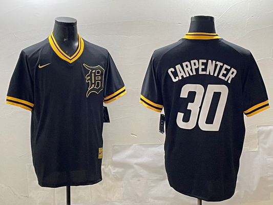 Men's Detroit Tigers Kerry Carpenter #30 Black Replica Player jersey