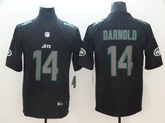 Men's New York Jets Sam Darnold #14 Black Player Game jersey