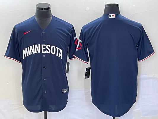 Men's Minnesota Twins Navy Alternate Replica Team Blank jersey