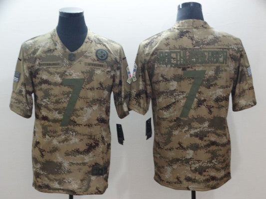 Men's Pittsburgh Steelers Ben Roethlisberger #7 Camouflage Game jersey