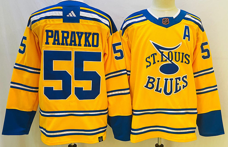 Men's St. Louis Blues Colton Parayko #55 Yellow Game jersey