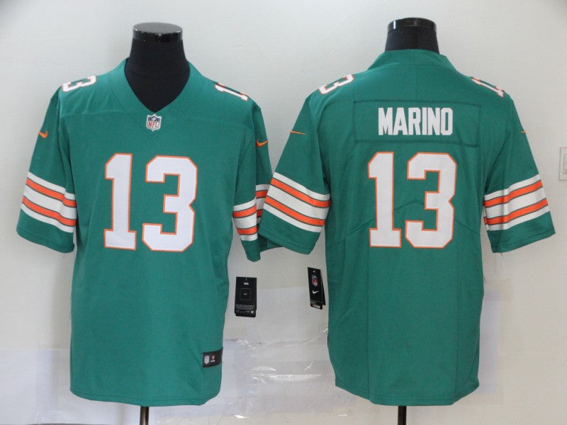 Men's Miami Dolphins Dan Marino #13 Green Game Player jersey