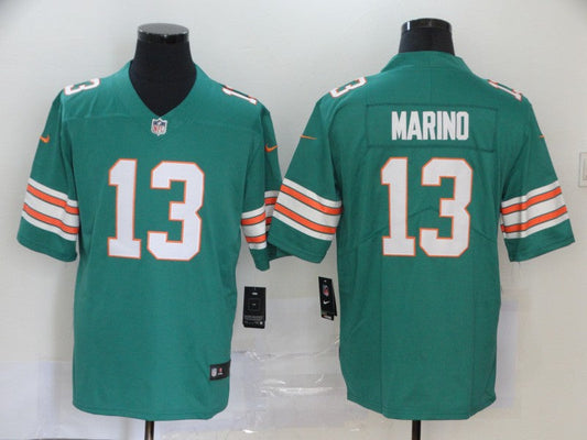 Men's Miami Dolphins Dan Marino #13 Green Game Player jersey