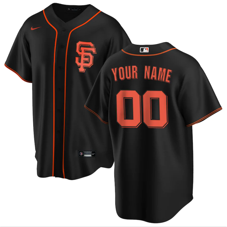 Men's San Francisco Giants Black Alternate Replica Custom jersey