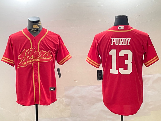 Men's San Francisco 49ers Brock Purdy #13 Scarlet Team Game jersey