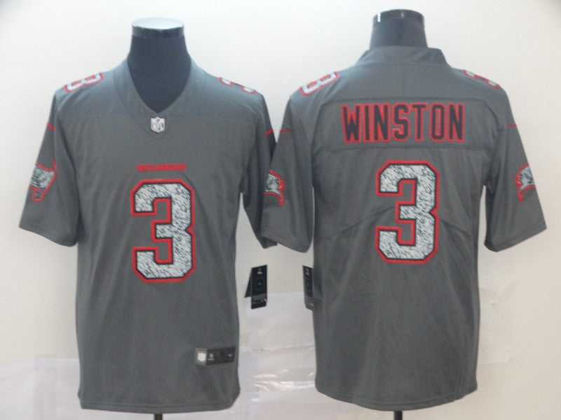 Men's Tampa Bay Buccaneers Jameis Winston #3 Gray Game jersey