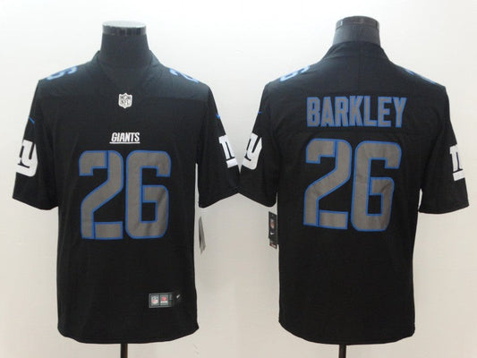 Men's New York Giants Saquon Barkley #26 Black Authentic Game jersey