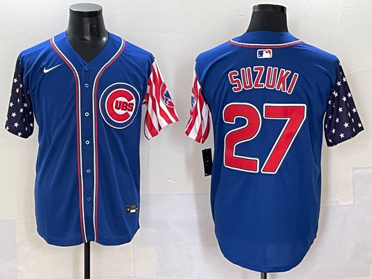 Men's Chicago Cubs Seiya Suzuki #27 Royal Limited Player Jersey
