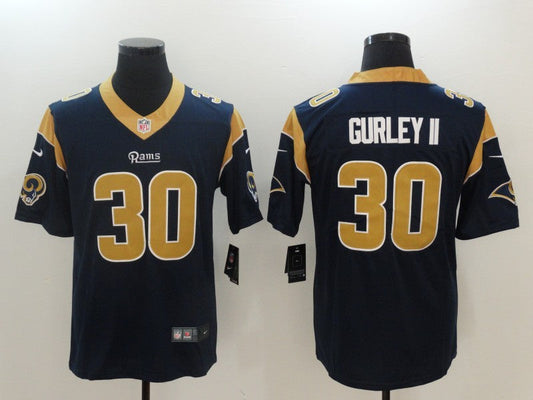 Men's Los Angeles Rams Todd Gurley II #30 Navy Game jersey