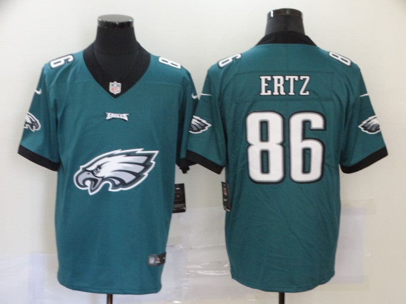 Men's Philadelphia Eagles Zach Ertz #86 Midnight Green Game Player jersey