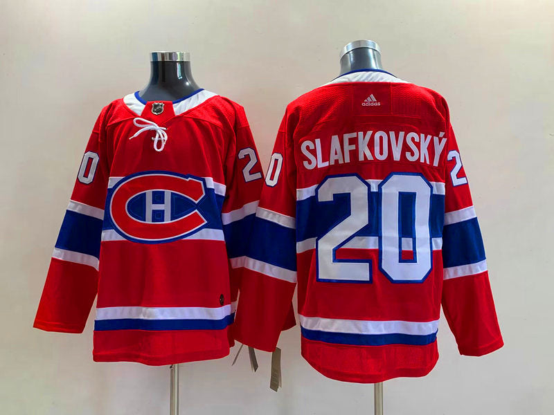 Men's Montreal Canadiens Juraj Slafkovsky #20 Red Player jersey