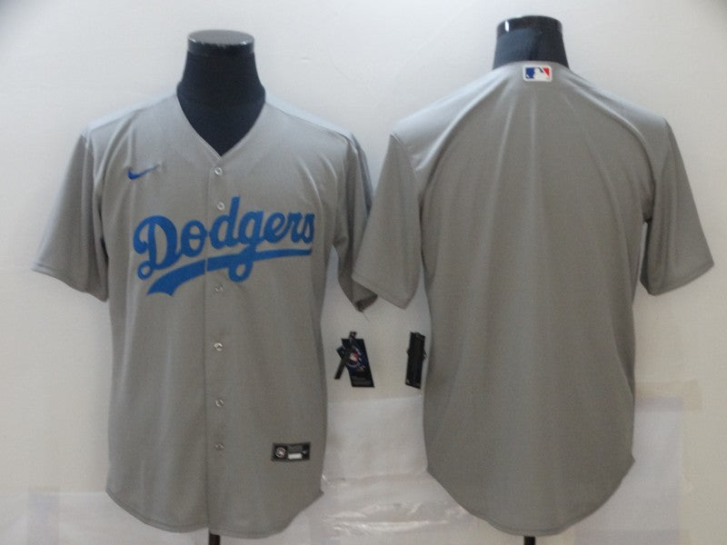 Men's Los Angeles Dodgers Gray Replica Blank jersey