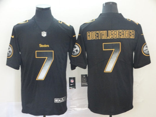 Men's Pittsburgh Steelers Ben Roethlisberger #7 Black Authentic Game jersey