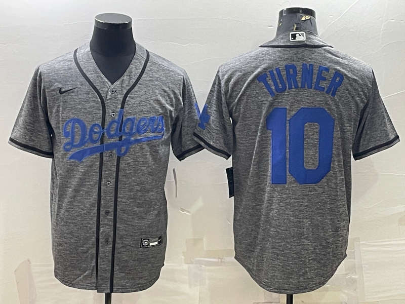 Men's Los Angeles Dodgers Justin Turner Nike Gray City Connect Replica Player jersey