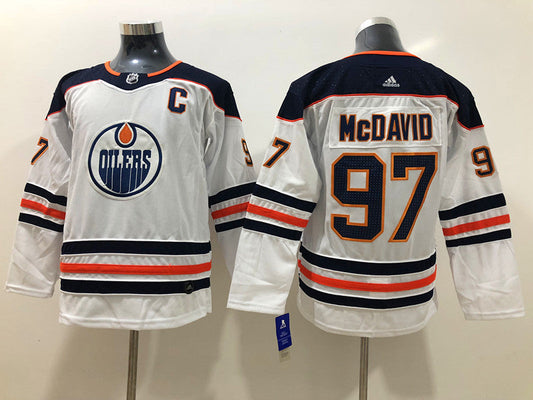 Men's Edmonton Oilers Connor McDavid #97 White Breakaway Player jersey