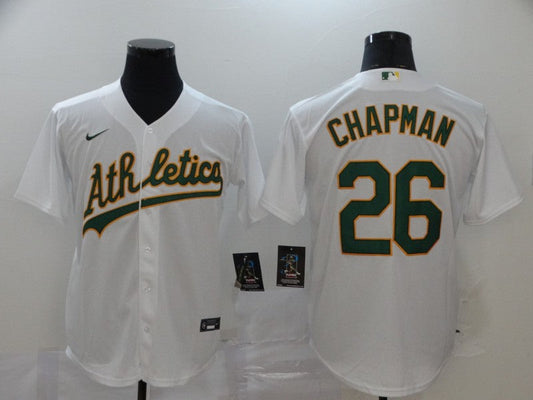 Men's Oakland Athletics Matt Chapman #26 White Replica Player jersey