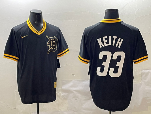 Men's Detroit Tigers Colt Keith #33 Black Replica Player jersey