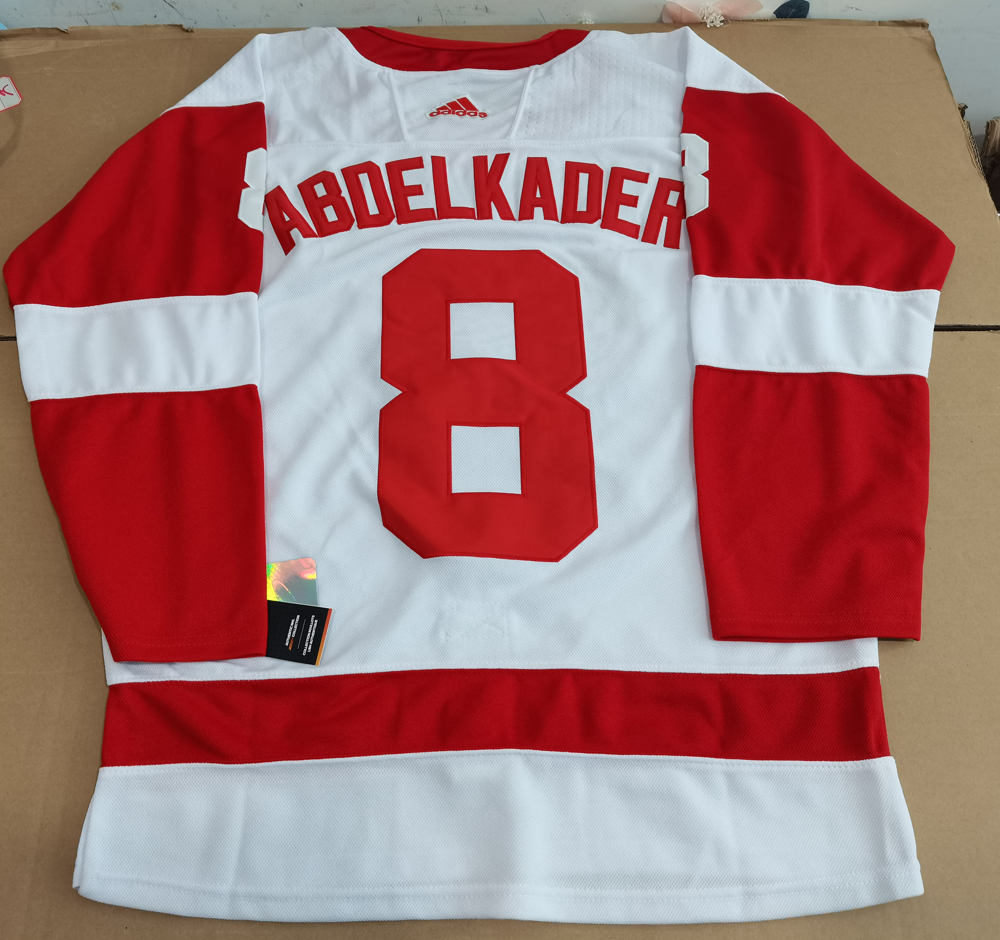 Men's Detroit Red Wings Justin Abdelkader #8 White Breakaway Player jersey