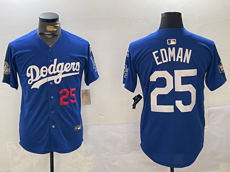 Men's Los Angeles Dodgers Tommy Edman #25 Royal Replica Player jersey