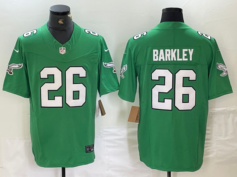 Men's Philadelphia Eagles Saquon Barkley #26 Kelly Green Vapor F.U.S.E. Limited jersey