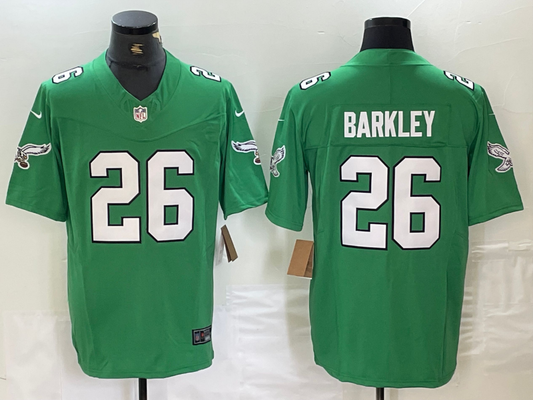 Men's Philadelphia Eagles Saquon Barkley #26 Kelly Green Vapor F.U.S.E. Limited jersey