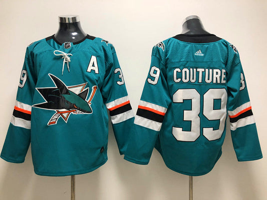 Men's San Jose Sharks Logan Couture #39 Teal Breakaway Player jersey