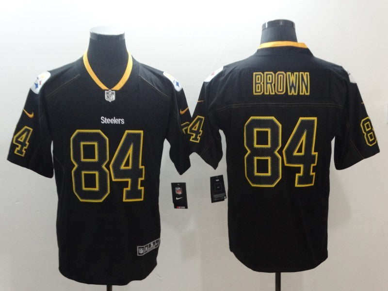 Men's Pittsburgh Steelers Antonio Brown #84 Black Alternate Player jersey
