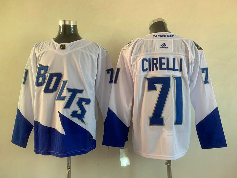 Men's Tampa Bay Lightning Anthony Cirelli #71 White Player jersey