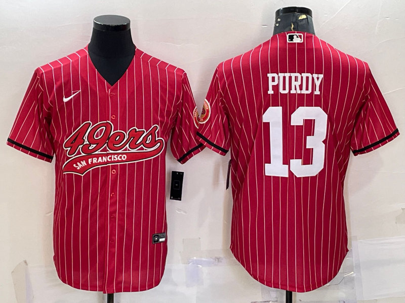 Men's San Francisco 49ers Brock Purdy #13 Red Player jersey Joint Edition