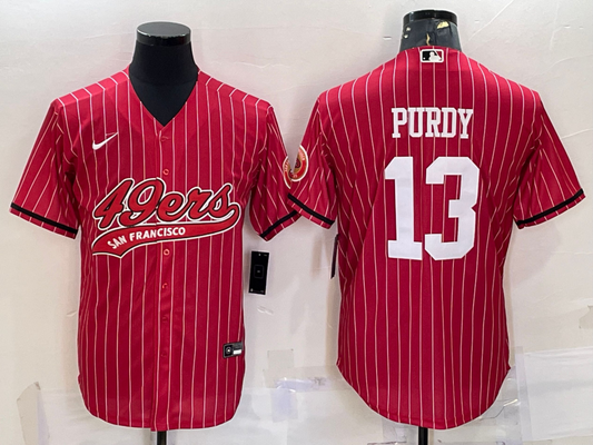 Men's San Francisco 49ers Brock Purdy #13 Red Player jersey Joint Edition