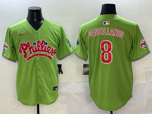 Men's Philadelphia Phillies Nick Castellanos #8 Green Player jersey