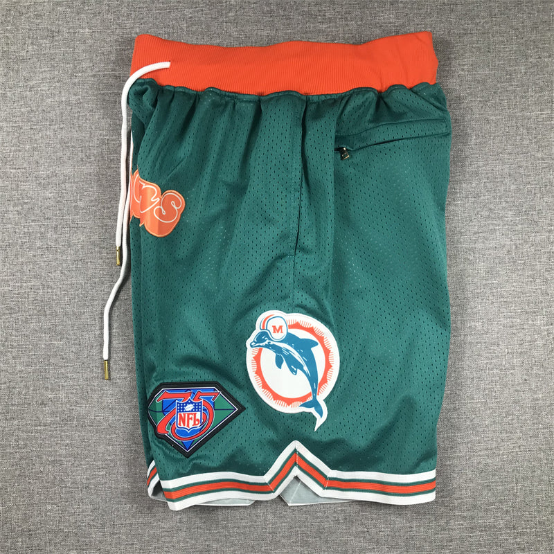 Men's Miami Dolphins Aqua Pocket Shorts1