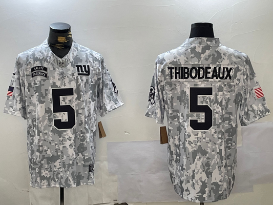Men's New York Giants Kayvon Thibodeaux #5 Arctic Camo 2024 Salute to Service Limited jersey