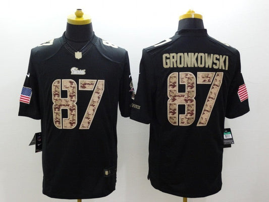 Men's New England Patriots Rob Gronkowski #87 Black Authentic Game jersey