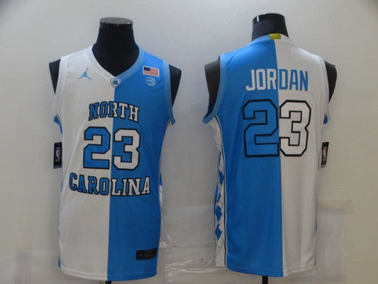 Men's North Carolina Tar Heels Michael Jordan #23 White/Blue Game Jersey