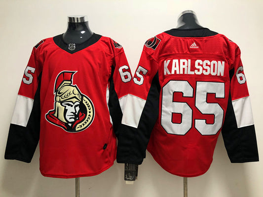 Men's Ottawa Senators Erik Karlsson #65 Red Player Game jersey