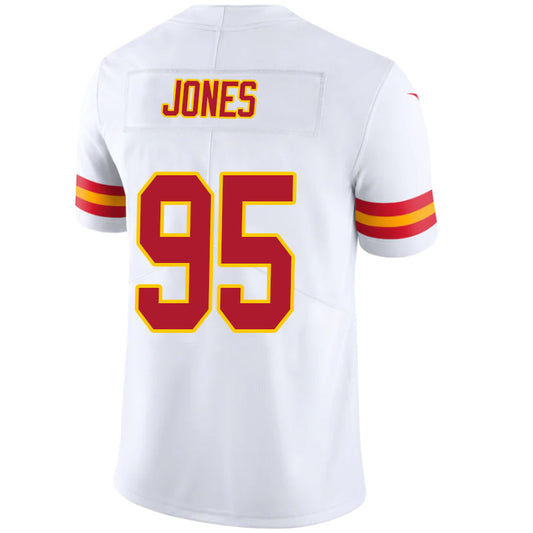KC.Chiefs #95 Chris Jones Player White Vapor F.U.S.E. Limited Football Jerseys