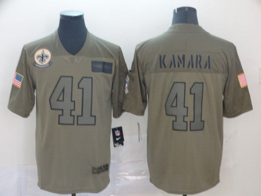 Men's New Orleans Saints Alvin Kamara #41 Brown Game jersey