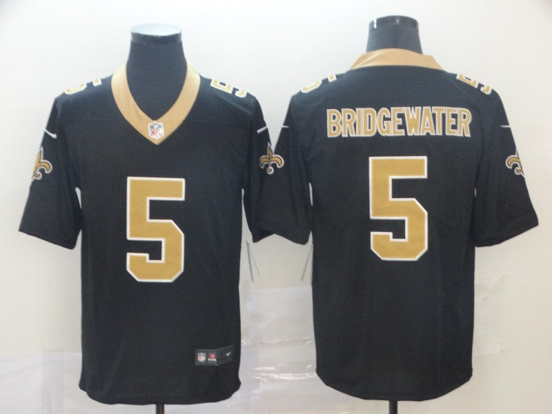 Men's New Orleans Saints Teddy Bridgewater #5 Black Game jersey