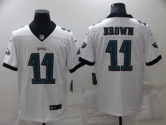 Men's Philadelphia Eagles A.J. Brown #11 White Game jersey