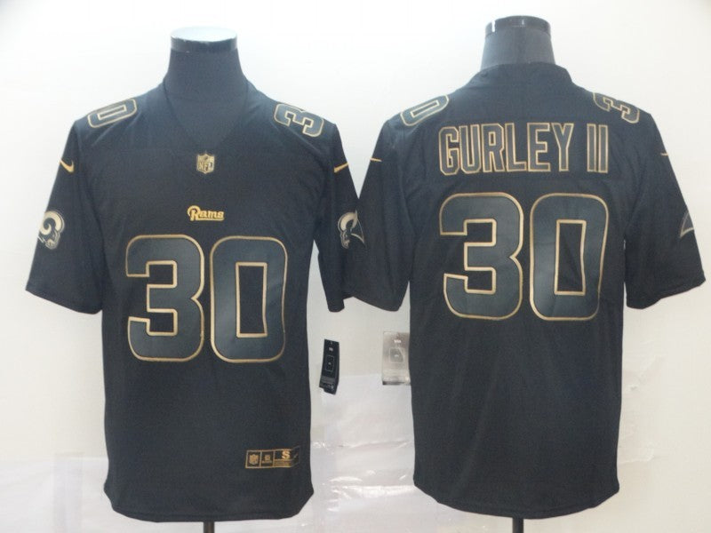 Men's Los Angeles Rams Todd Gurley II #30 Black Game Player jersey