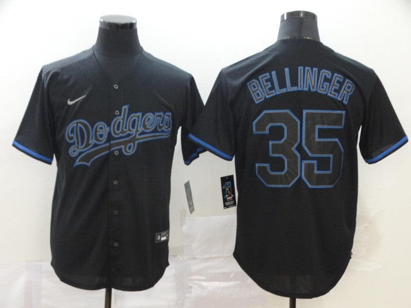 Men's Los Angeles Dodgers Cody Bellinger #35 Black Player Game jersey