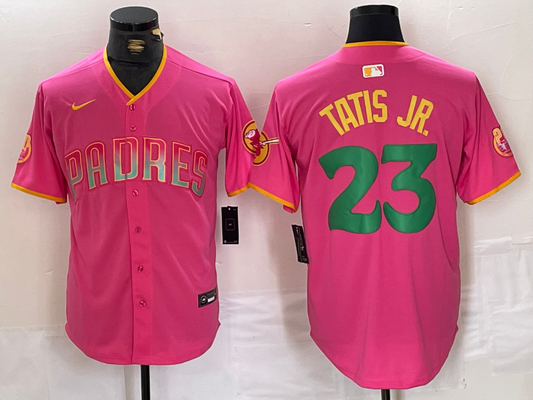 Men's San Diego Padres Fernando Tatis Jr. #23 Pink Replica Player jersey