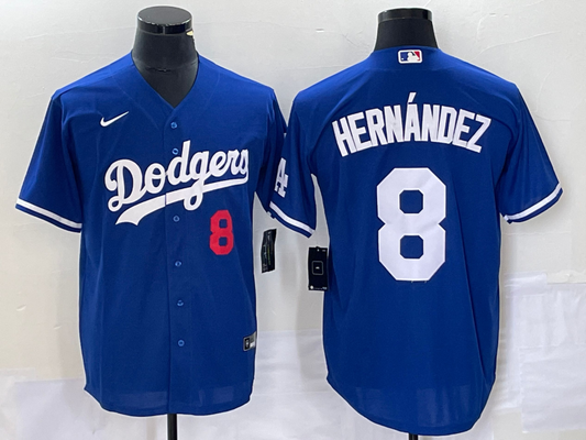 Men's Los Angeles Dodgers Enrique Hernandez #8 Blue Replica Player jersey