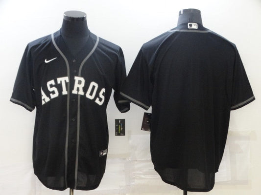 Men's Houston Astros Black Replica Blank jersey