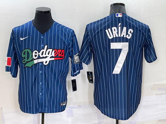 Men's Los Angeles Dodgers Julio Urias #7 Blue Player Baseball jersey