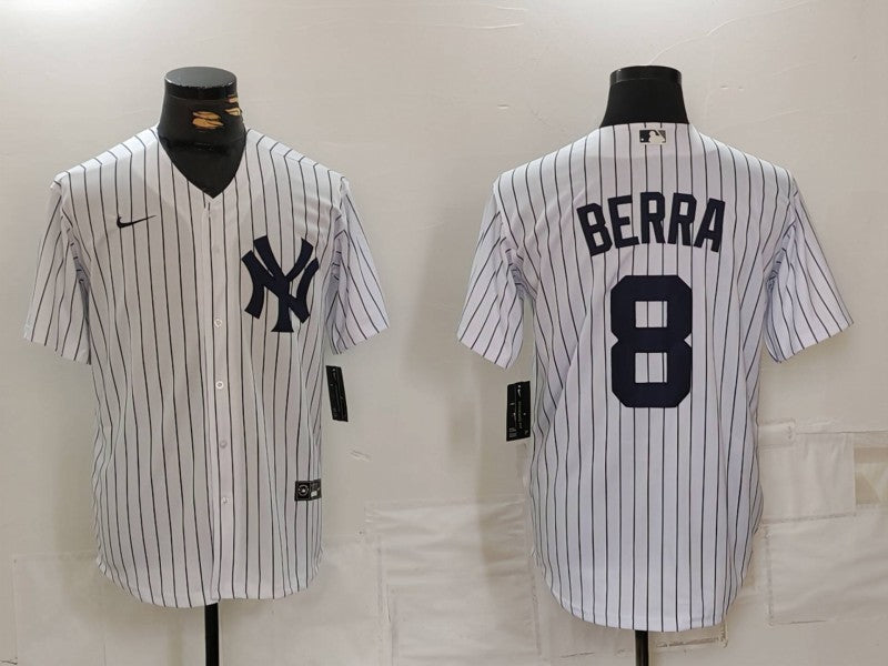 Men's New York Yankees Yogi Berra #8 White Home Limited Player jersey