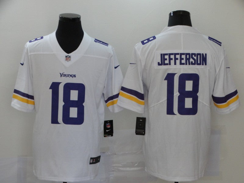 Men's Minnesota Vikings Justin Jefferson #18 White Player Game jersey