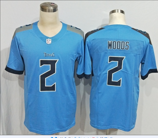 Men's Tennessee Titans Robert Woods #2 Light Blue Game jersey