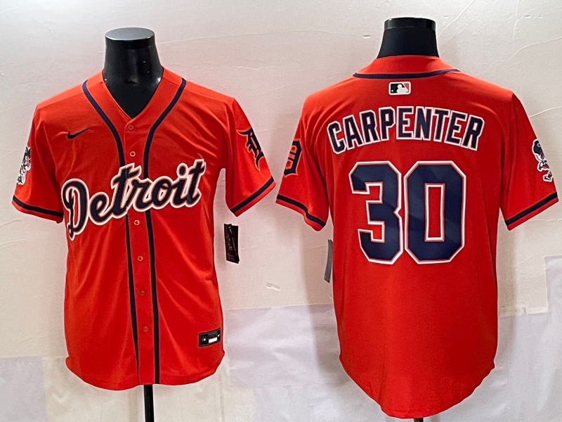 Men's Detroit Tigers Kerry Carpenter #30 Orange Game Player Jersey